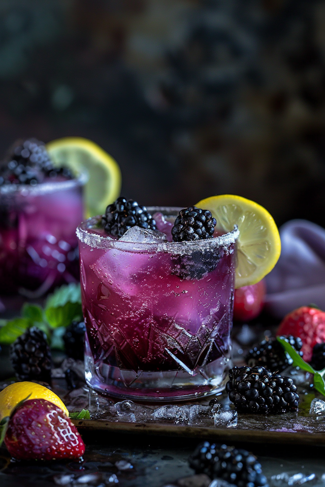 Vibrant Purple Cocktail