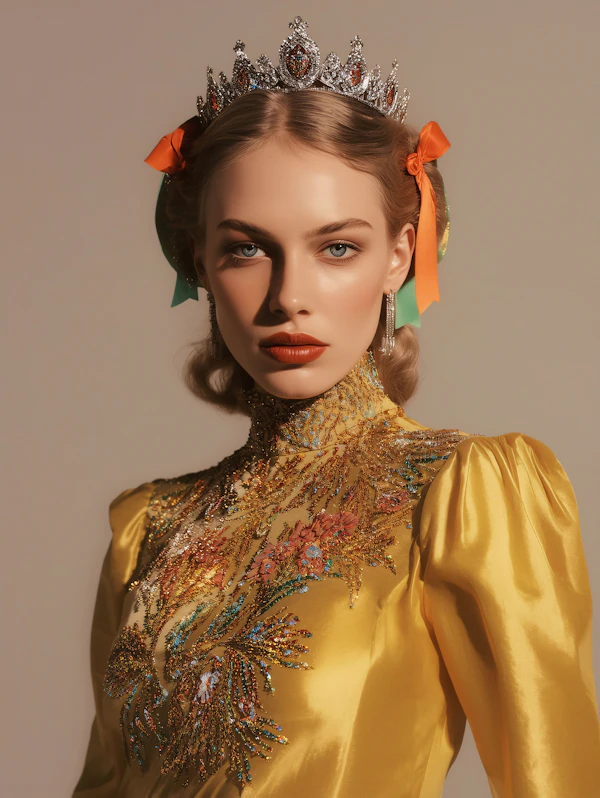 Golden Elegance Portrait