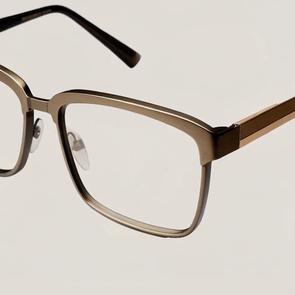 Modern Gold Eyeglasses