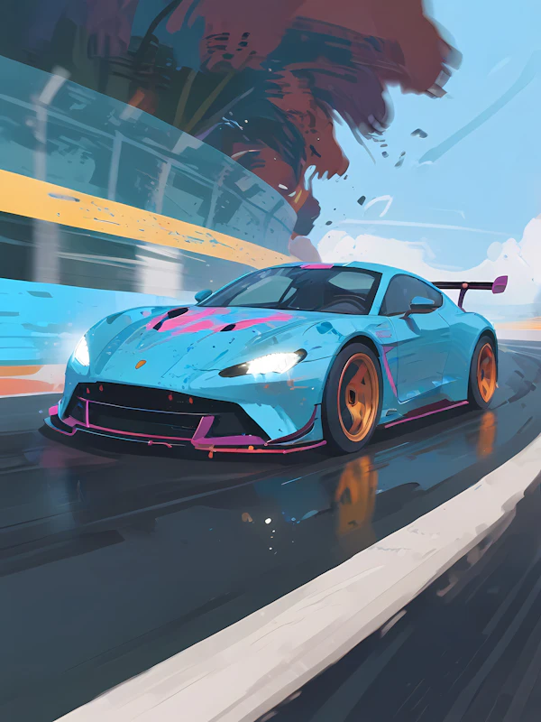Sleek Sports Car Racing