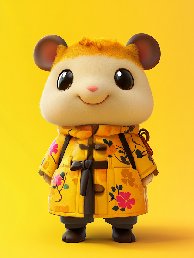 Cartoon Hamster Character