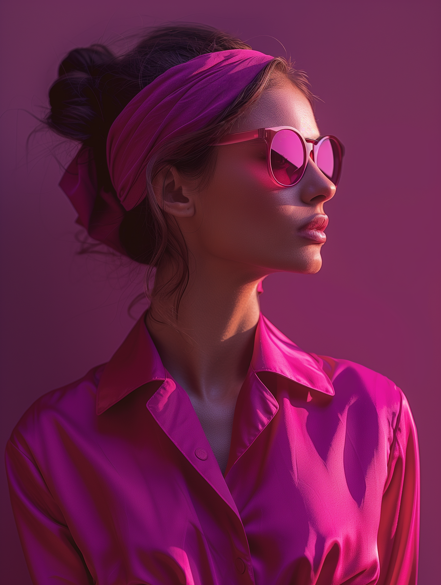 Monochromatic Pink Portrait