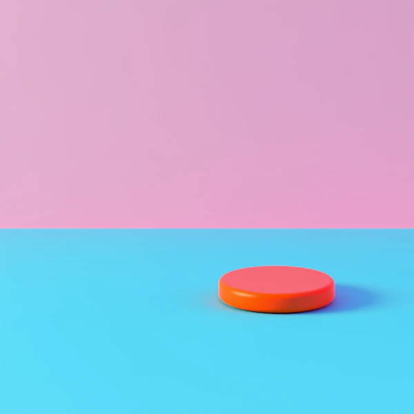 Minimalist Red-Orange Circle Art