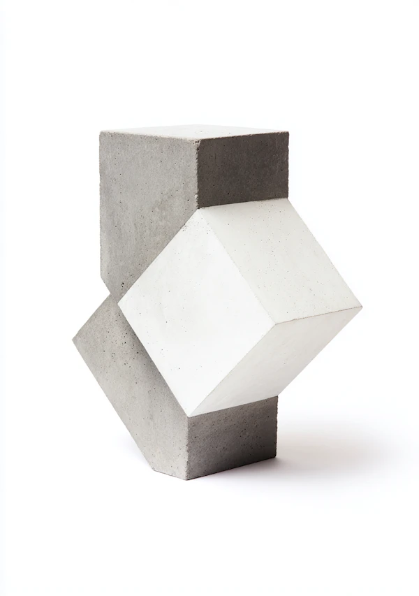 Geometric Concrete Sculpture