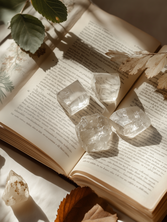 Crystals on Open Book