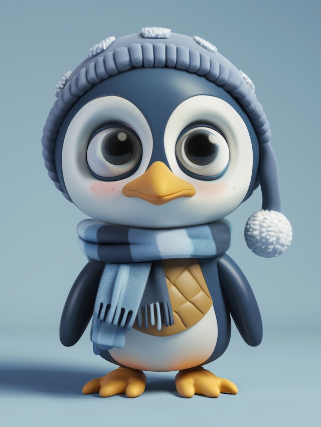 Adorable Cartoon Penguin