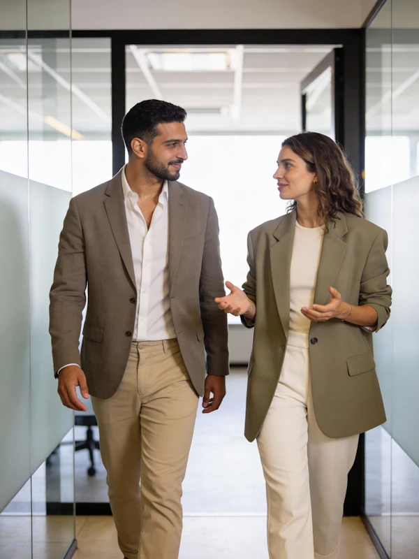 Office Hallway Discussion
