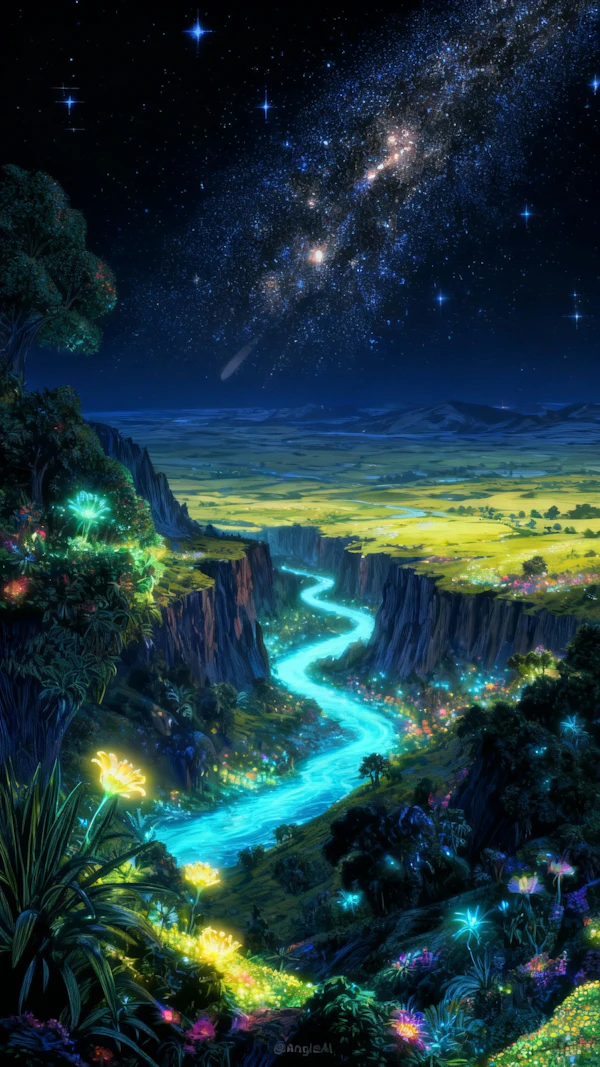 Ethereal Glowing Valley