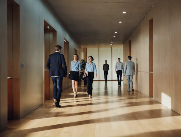 Modern Office Hallway