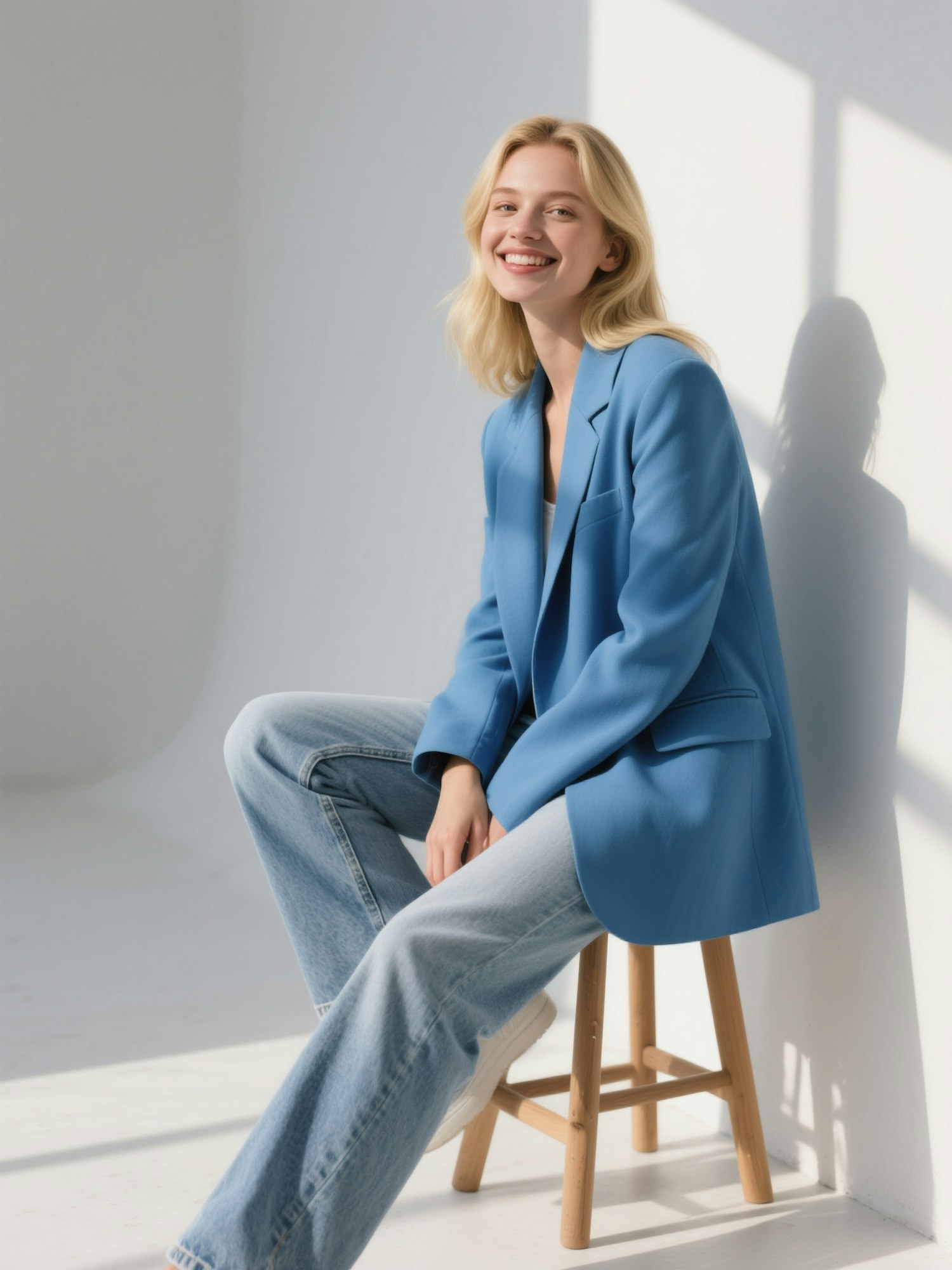 Woman in Minimalist Room