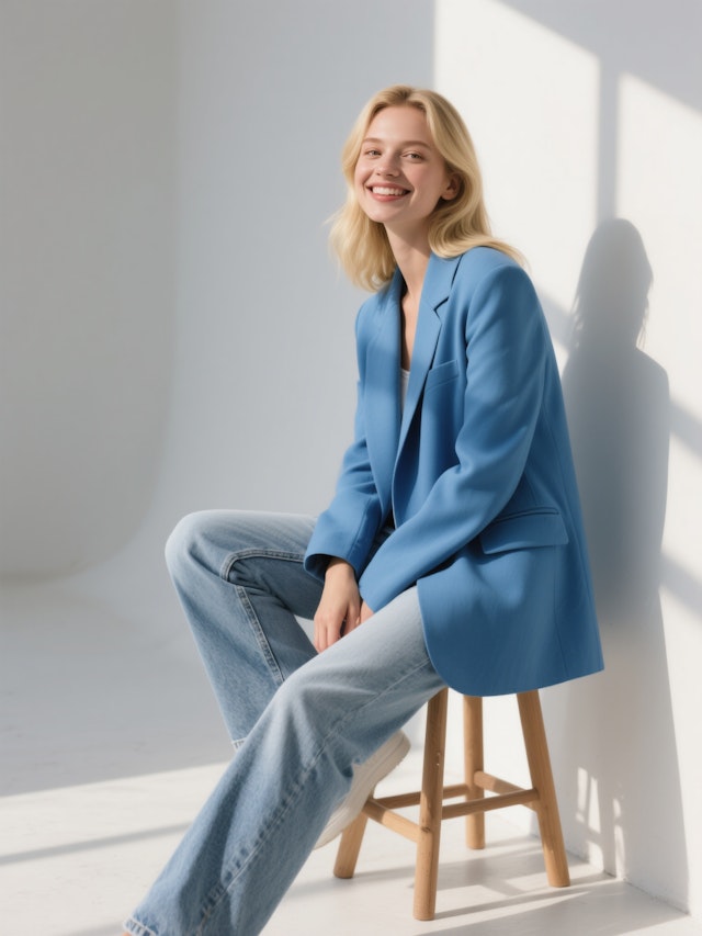 Woman in Minimalist Room