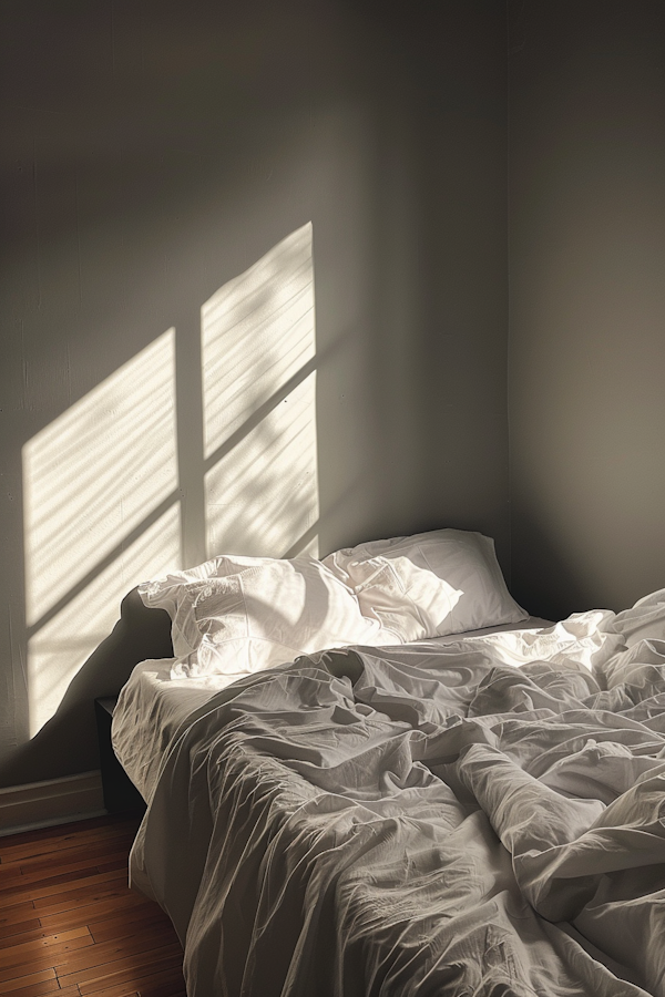 Serene Bedroom with Sunlight