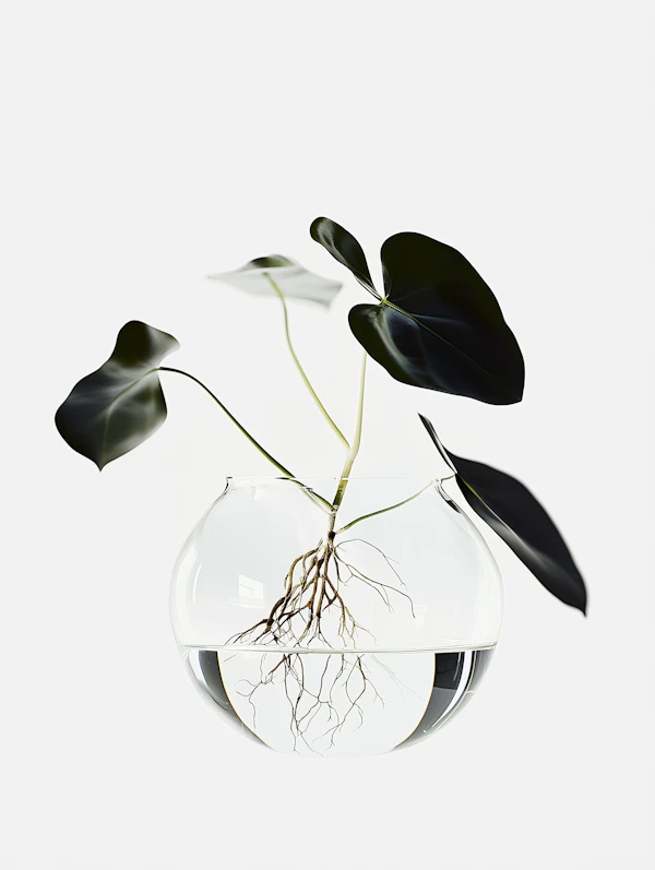 Minimalistic Plant in Glass Vase