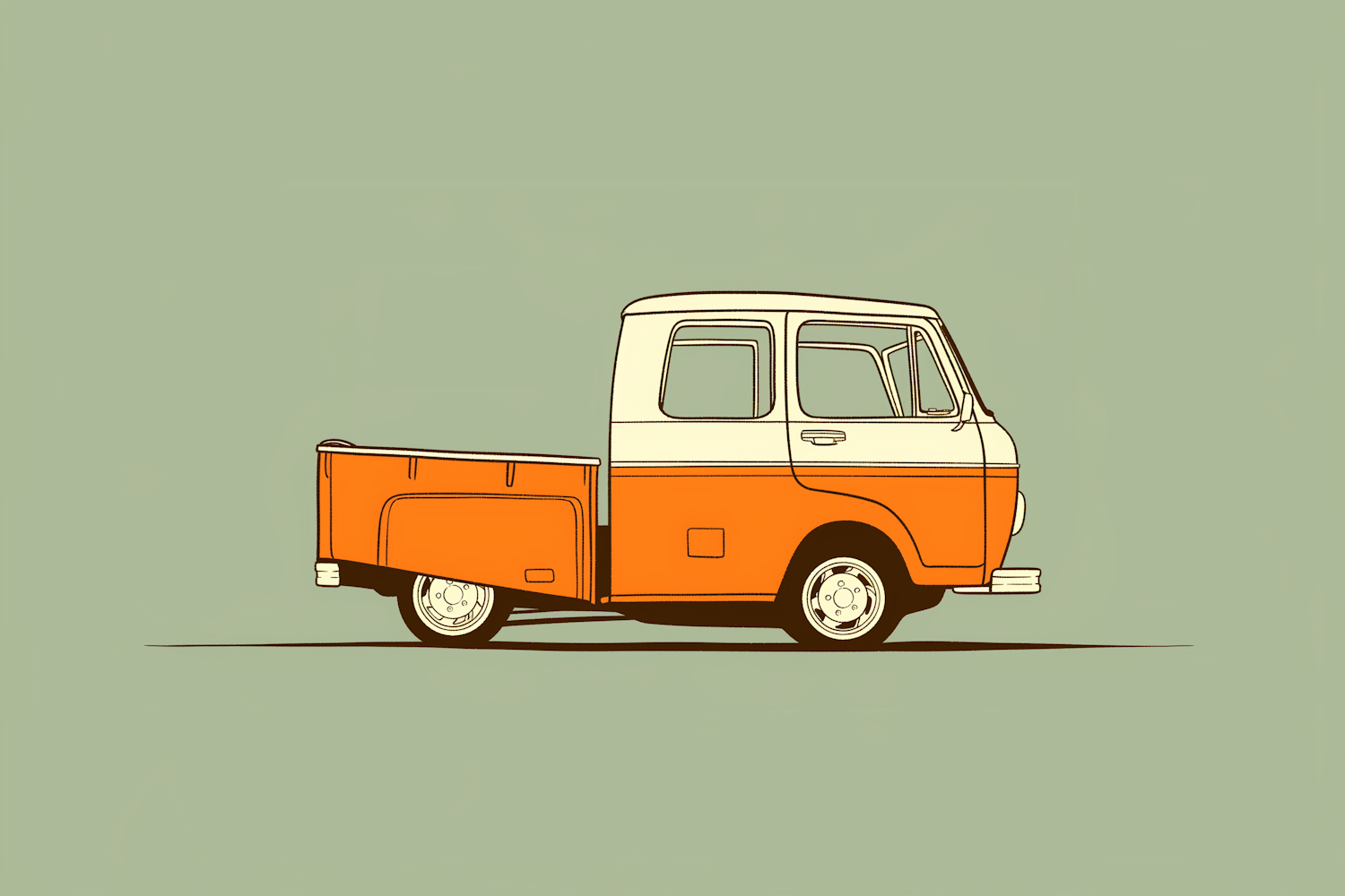 Vintage Pickup Truck Illustration