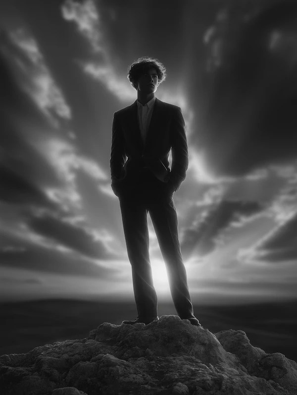 Man on Rocky Outcrop