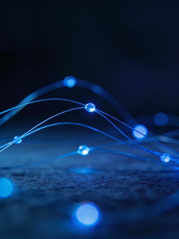 Glowing Fiber Strands