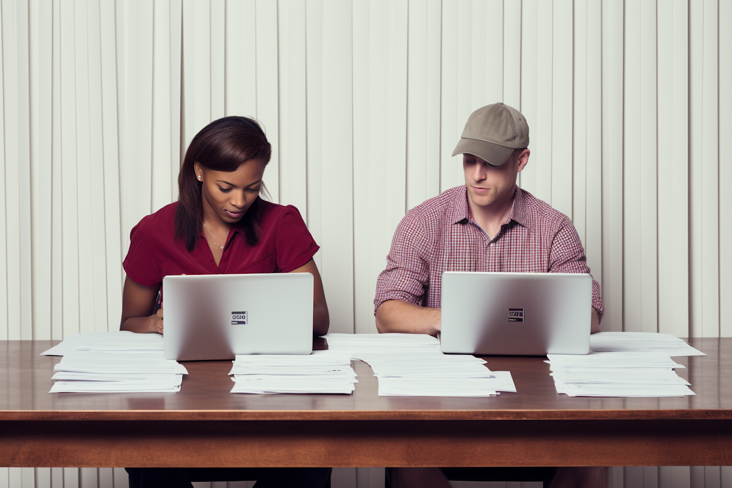 Focused Professionals at Work