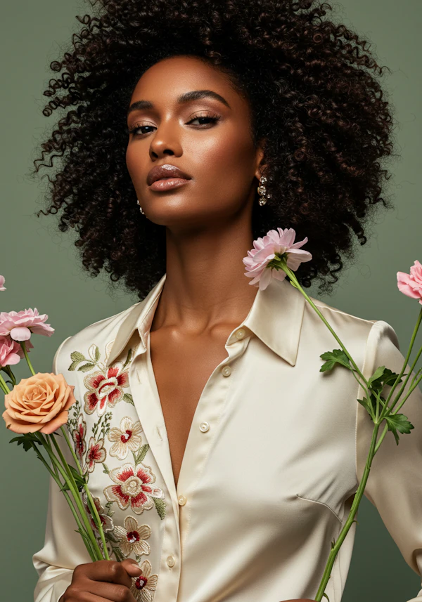 Elegant Floral Portrait