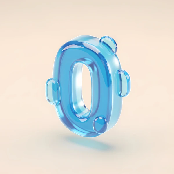 Glossy Blue Zero