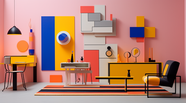 Modernist Color Block Interior