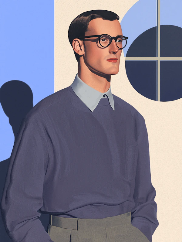Portrait of a Man with Glasses