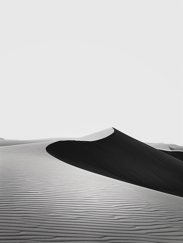 Monochromatic Desert Dunes