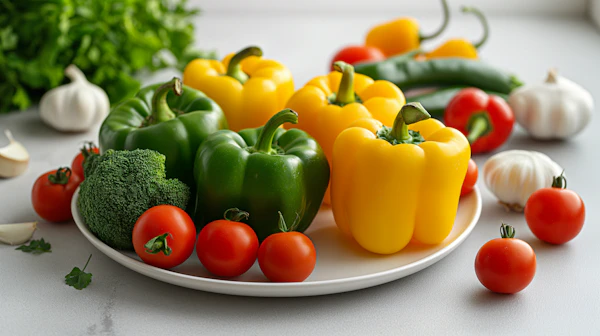 Fresh Vegetables on Plate