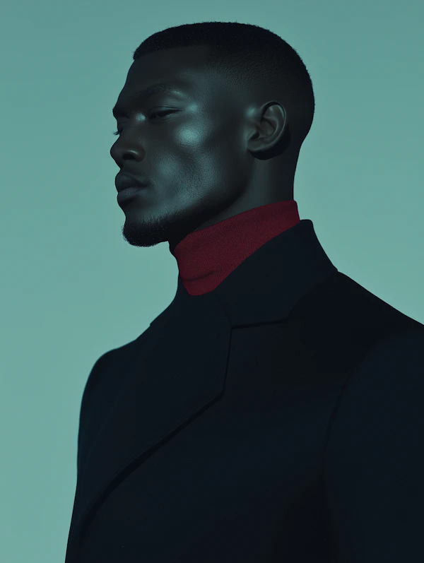 Contemplative Man in Tailored Coat