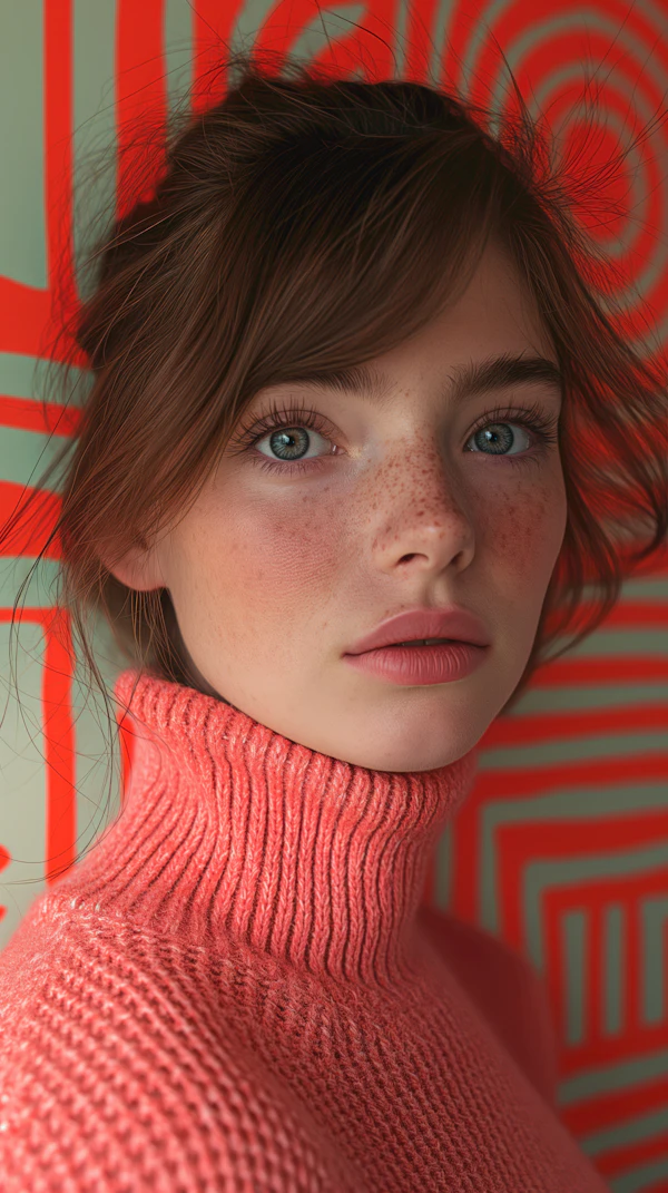 Portrait of a Young Woman with Blue Eyes