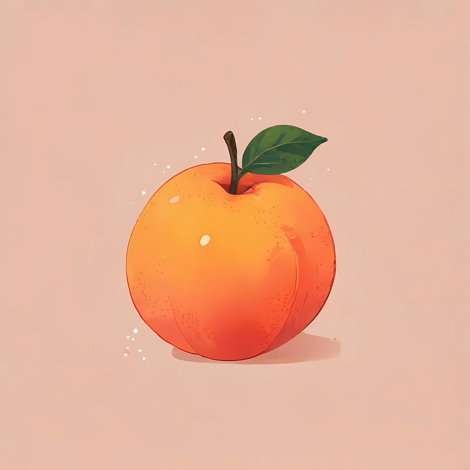 Vibrant Orange Peach