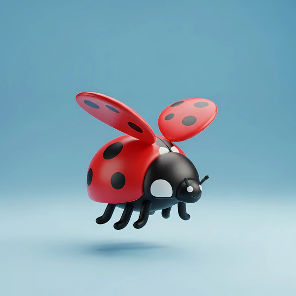 Flying Ladybug Render