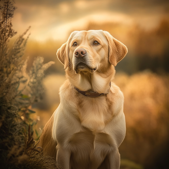 Golden Labrador in Autumn