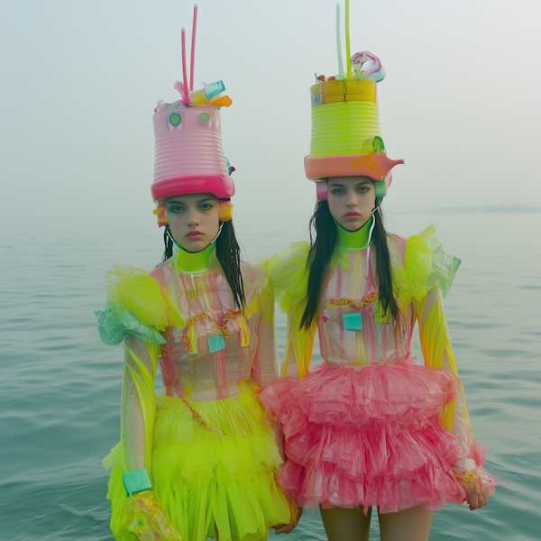 Surreal Neon Fashion by the Water