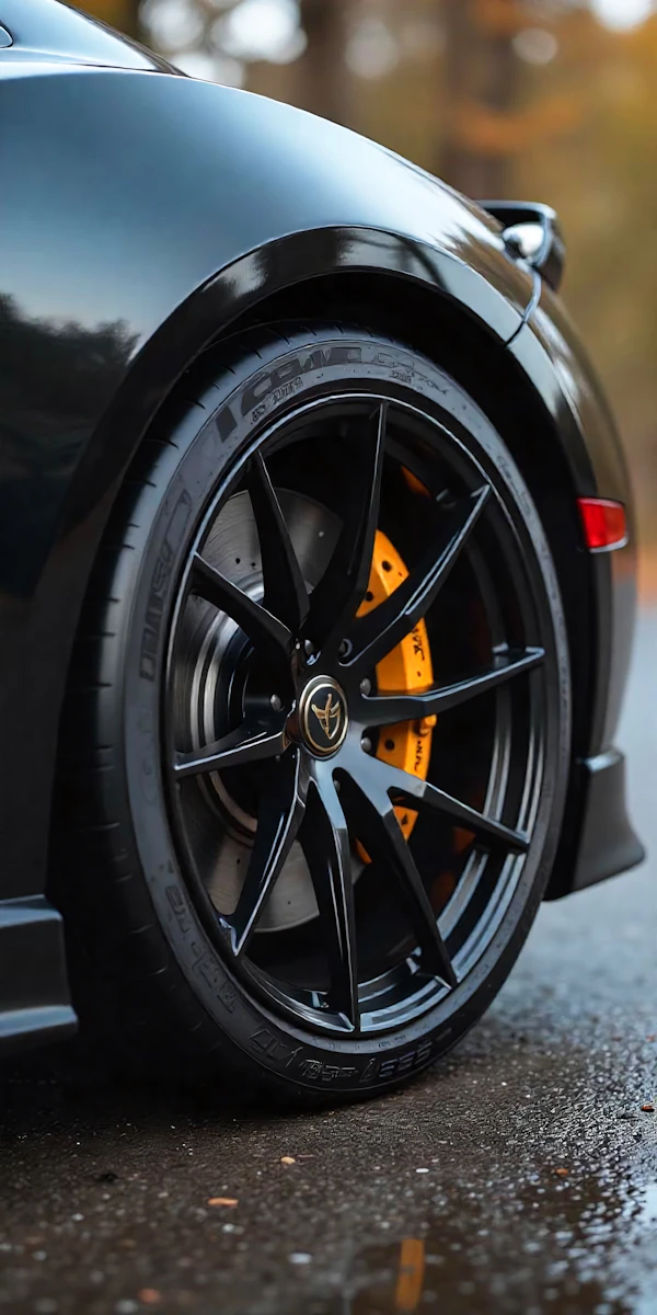 Luxury Car Wheel Close-Up