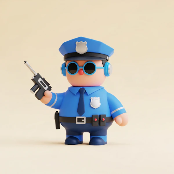 Cartoon Police Officer