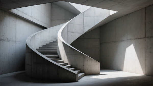 Spiral Concrete Staircase