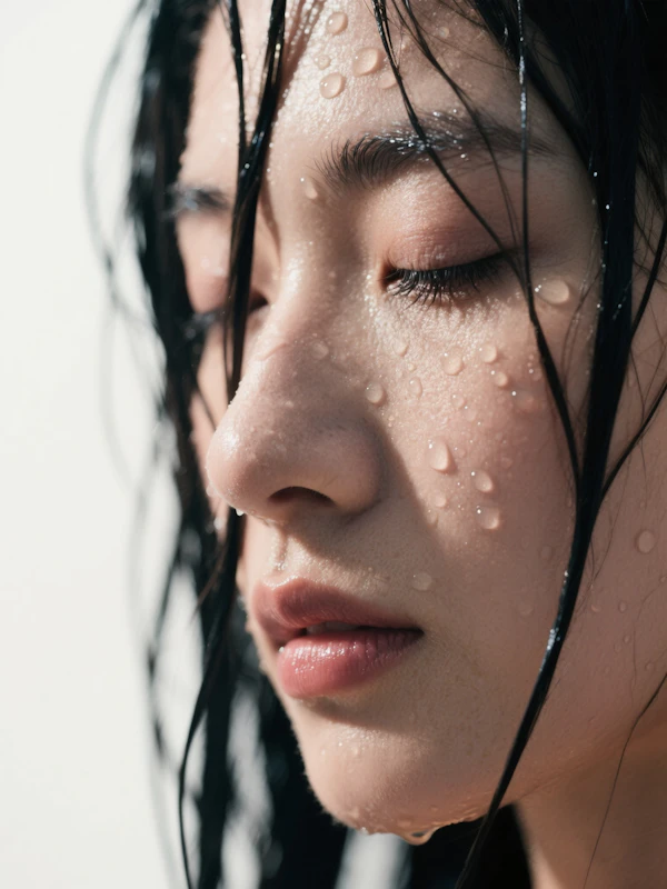 Serene Wet Portrait