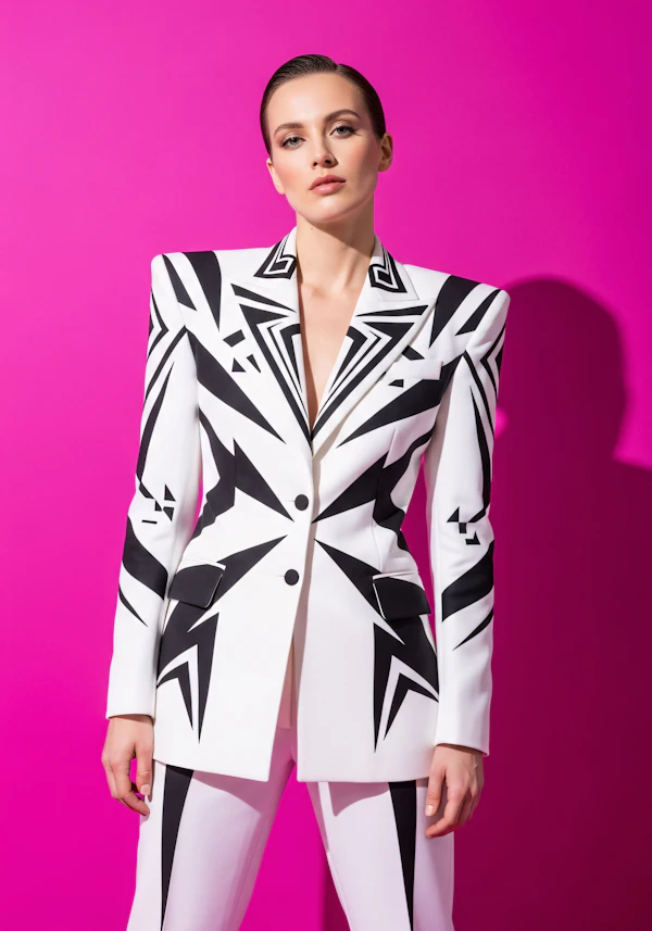 Geometric Suit Portrait