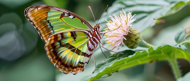 Butterfly on Pink Flower