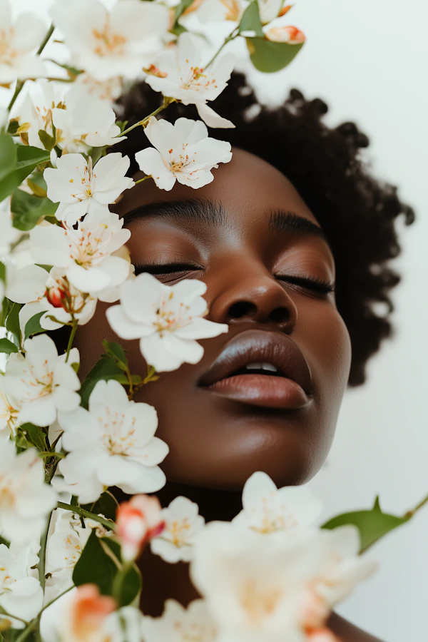 Serene Floral Portrait