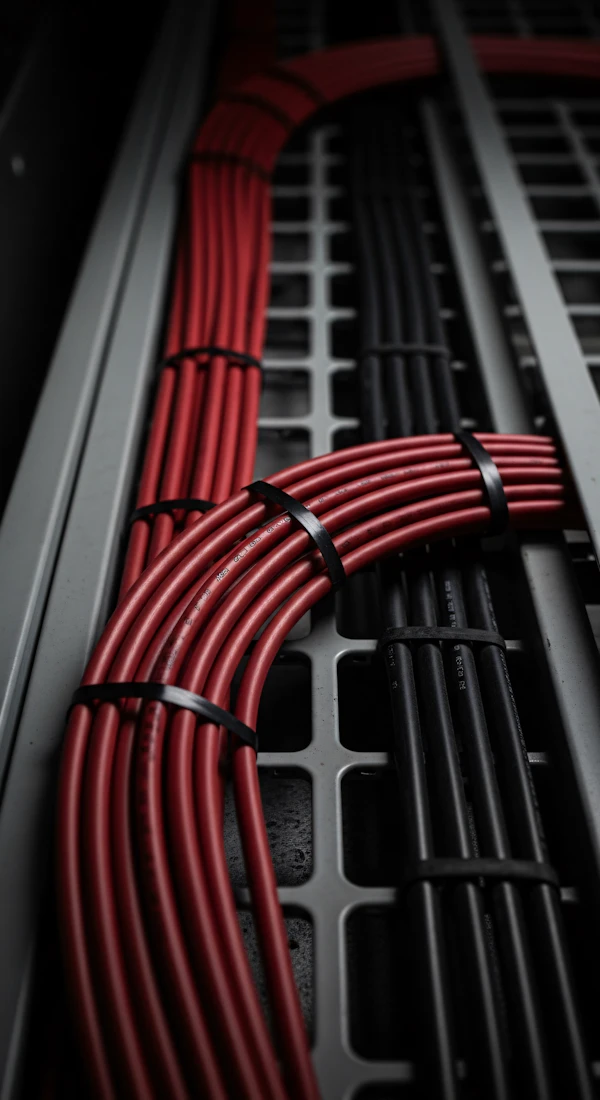 Organized Cables Close-Up