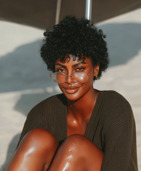 Person In Sunlit Outdoors