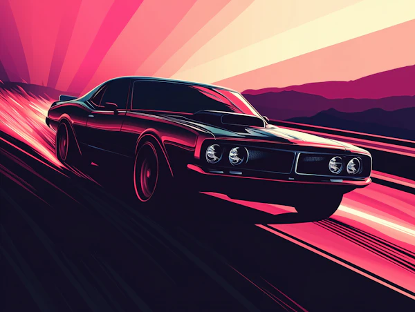 Vintage Muscle Car Art