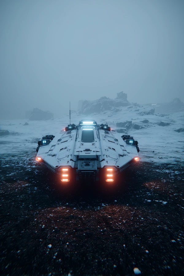 Futuristic Spacecraft Scene