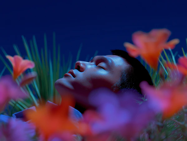 Serene Floral Portrait