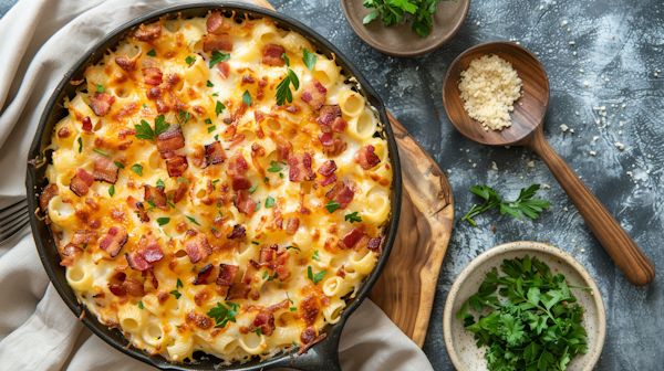 Baked Macaroni and Cheese with Bacon