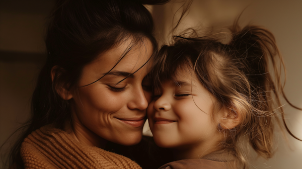 Intimate Moment between Mother and Daughter