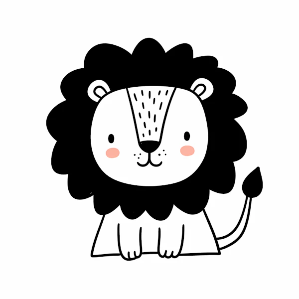Cartoon Lion Illustration