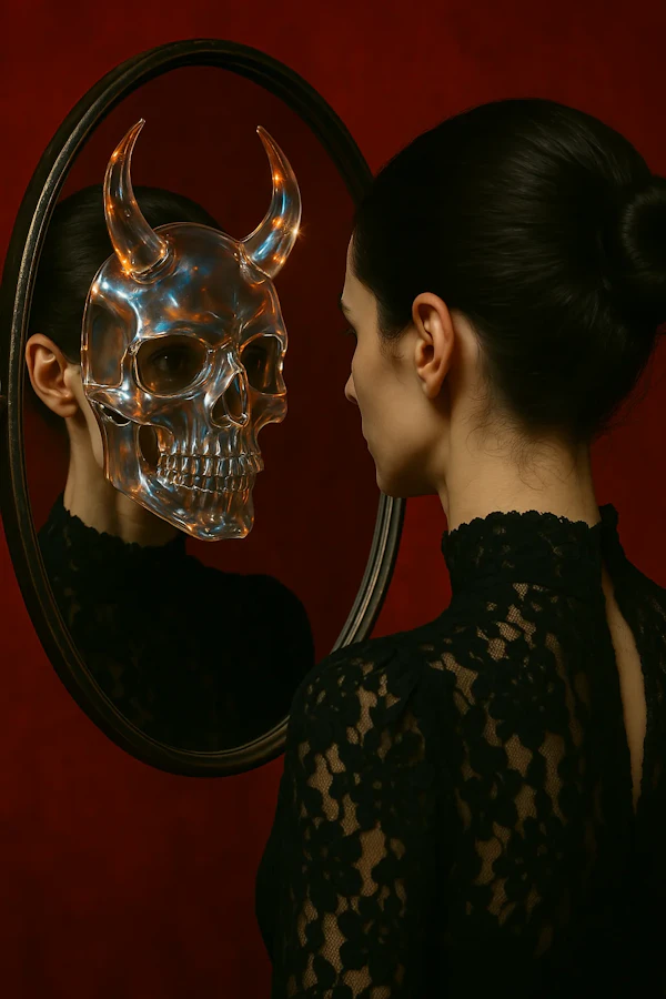 Woman and Surreal Mirror
