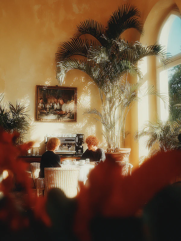 Cozy Conversation Scene